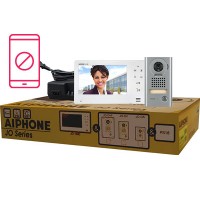 Aiphone AI-JOS-1V Entry Security Intercom Box Set with Vandal Resistant, Surface-Mount Door Station Kit
